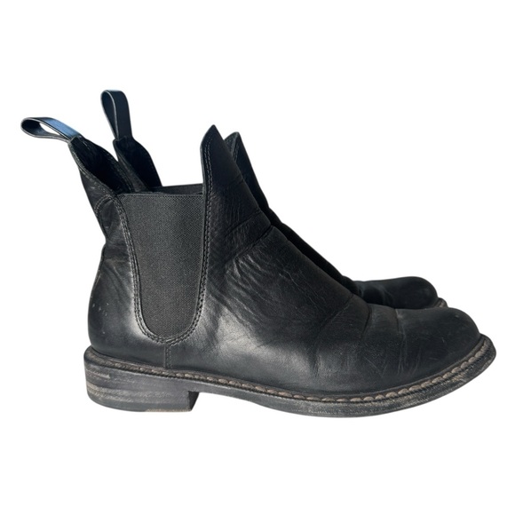 Rag & Bone Black Leather Dartford Chelsea Boots, Size 38 - Picture 1 of 9